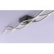 WAVE Plafonnier 3 barres LED noir 137cm