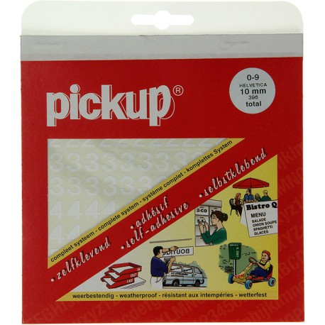 Assortiment chiffres Helvetica 10mm blanc