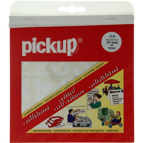Assortiment chiffres Helvetica 30mm blanc