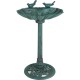 Bain d'oiseaux décor fonte verte