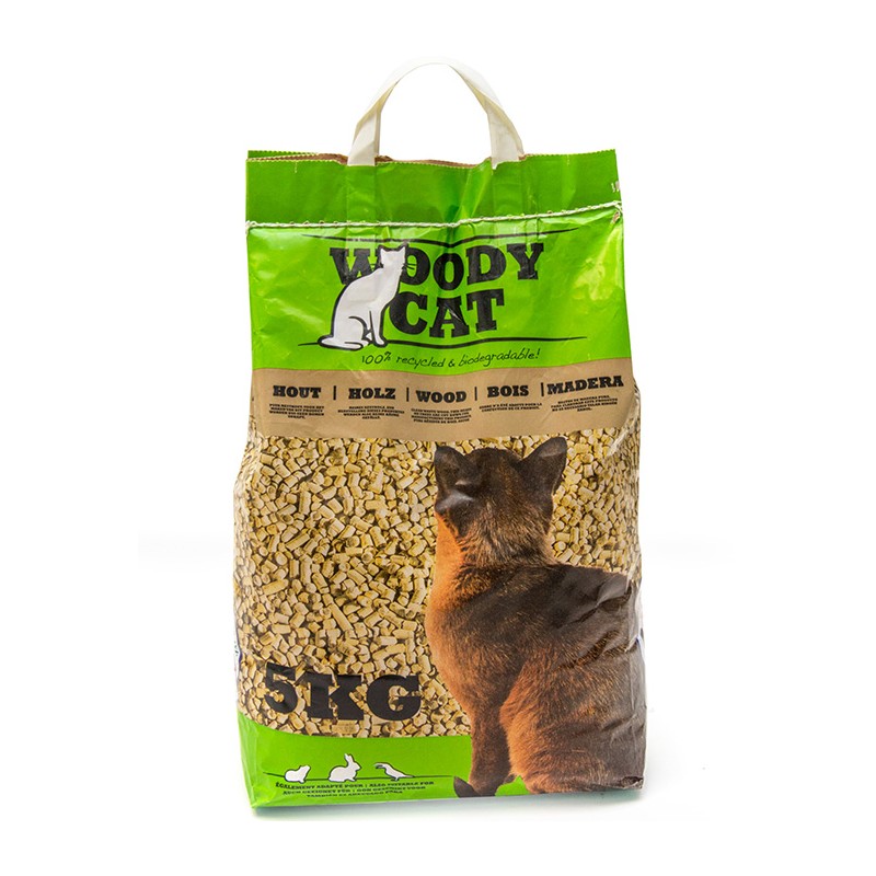 Woody Cat Litiere Granules Bois 5kg Woody Cat Litiere Granules Bois 5kg