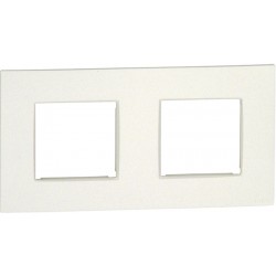 Plaque double horizontale NIKO Intense blanc