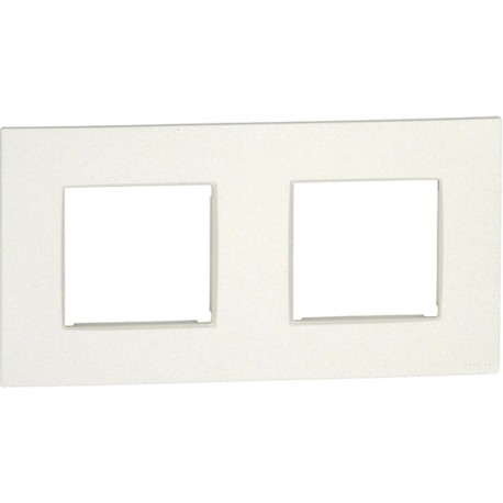 Plaque double horizontale NIKO Intense blanc