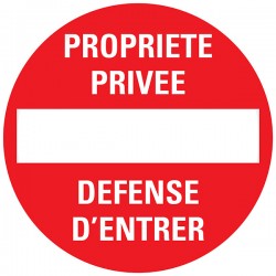 Panneau "Propriété privée" 