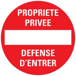 Pictogramme PVC 30cm "Propriété privée"