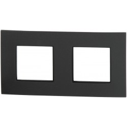 Plaque double horizontale NIKO Intense anthracite