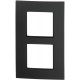 Plaque double verticale NIKO Intense anthracite