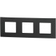 Plaque triple horizontale NIKO Intense anthracite