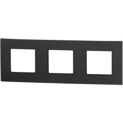 Plaque triple horizontale NIKO Intense anthracite