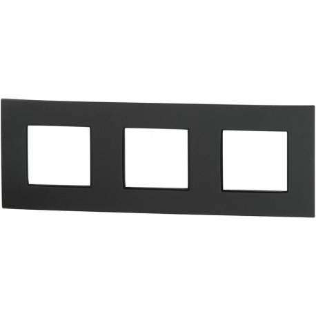 Plaque triple horizontale NIKO Intense anthracite