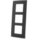 Plaque triple verticale NIKO Intense anthracite