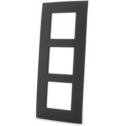 Plaque triple verticale NIKO Intense anthracite