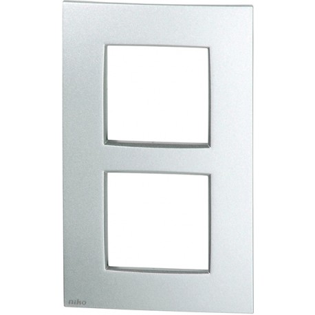 Plaque double verticale NIKO Intense sterling
