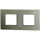 Plaque double horizontale NIKO Intense bronze