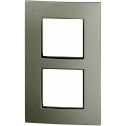 Plaque double verticale NIKO Intense bronze