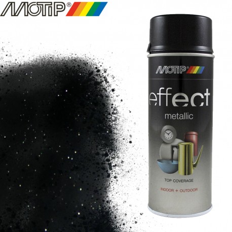 MOTIP DECO EFFECT spray noir metallique 400 ml