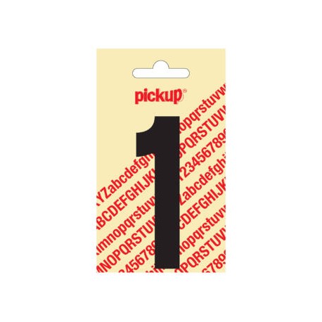 Chiffre "1" autocollant 90mm noir