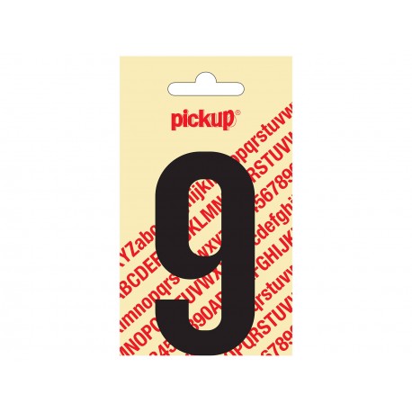 Chiffre "9" autocollant 90mm noir