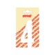 Chiffre "4" autocollant 90mm blanc