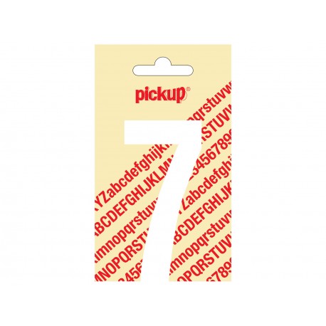 Chiffre "7" autocollant 90mm blanc