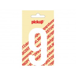 Chiffre "9" autocollant 90mm blanc