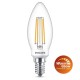 Ampoule Flamme LED PHILIPS Claire E14 ~40W WarmGlow