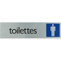 Pictogramme alu "toilettes hommes" 165x 4mm