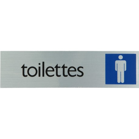 Pictogramme alu "toilettes hommes" 165x 4mm