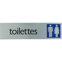 Pictogramme alu "toilettes" 165x44mm