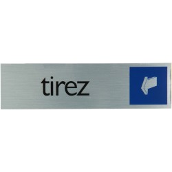 Pictogramme alu "tirez" 165x44mm