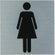 Pictogramme alu "dames" 80x80mm