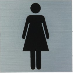 Pictogramme alu "dames" 80x80mm