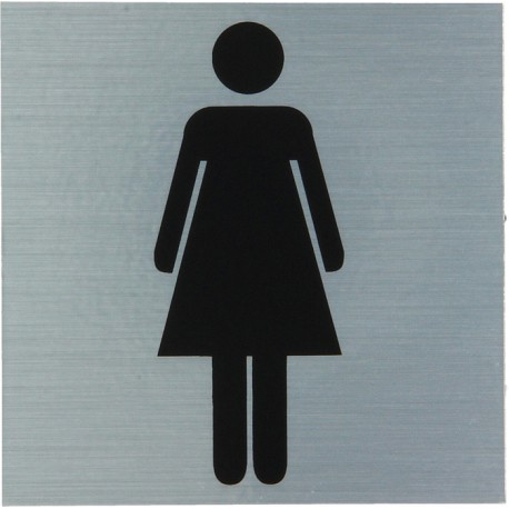 Pictogramme alu "dames" 80x80mm