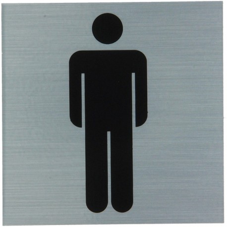 Pictogramme alu "hommes" 80x80mm