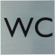 Pictogramme alu "WC" 80x80mm
