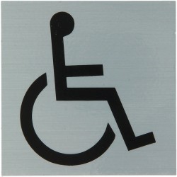 Pictogramme alu "handicapé" 80x80mm