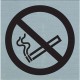 Pictogramme alu "interdiction de fumer" 80x80mm