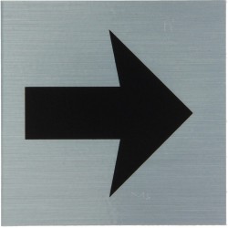 Pictogramme alu "flèche de direction" 80x80mm