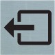 Pictogramme alu "sortie" 80x80mm