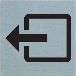 Pictogramme alu "sortie" 80x80mm