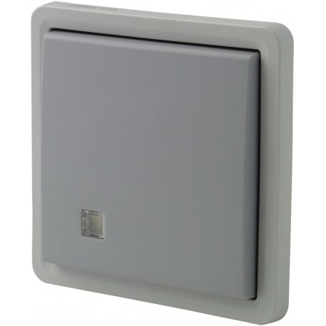 Bouton poussoir à témoin NIKO Hydro gris