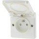 Prise avec terre NIKO Hydro blanc