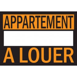 Affiche papier "Appartement à louer" 25x35cm