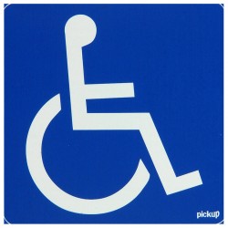 Pictogramme adhésif "accès handicapés" 10x10cm