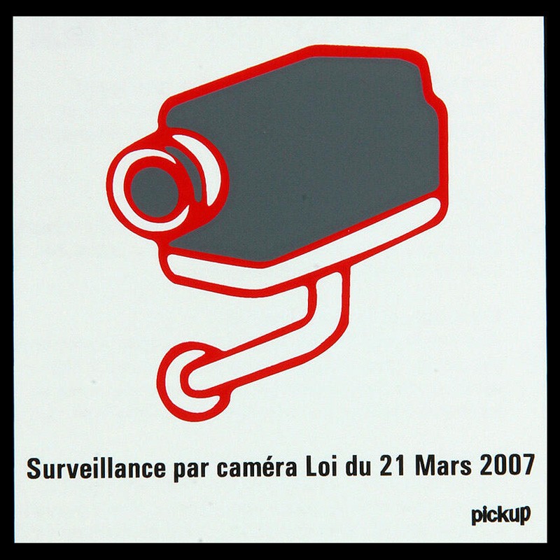 Pictogramme Surveillance par caméra 10x10cm