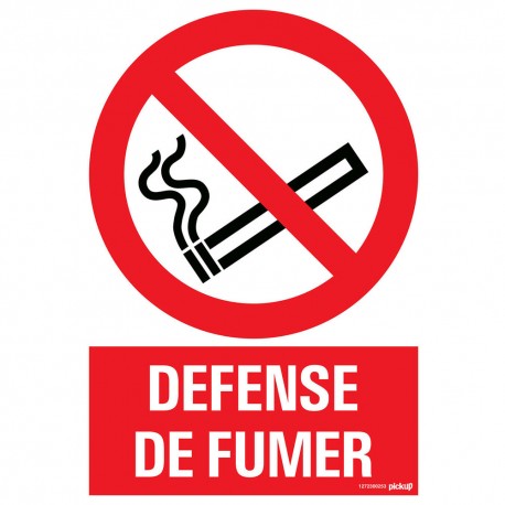 Pictogramme PVC "Défense de fumer" 23x33cm