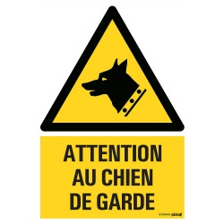 Pictogramme PVC "Attention chien de garde" 23x33cm