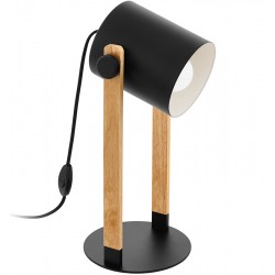 HORNWOOD Lampe de table bois/noir