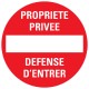 Pictogramme PVC "Propriété privée" 18cm