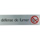 Pictogramme alu "défense de fumer" 165x44mm